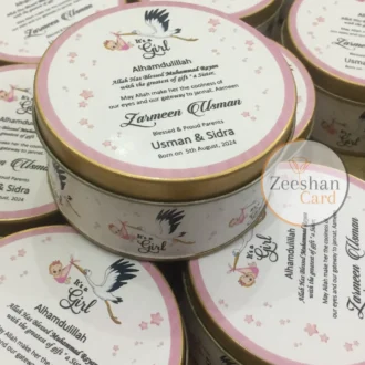 Baby Girl Round Tin Box
