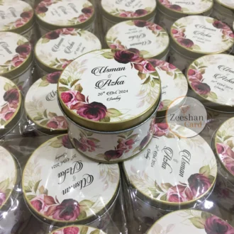 Beautiful Floral Design Tin Bid Boxes