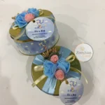Baby Boy 250gram Tin Box with Flowers