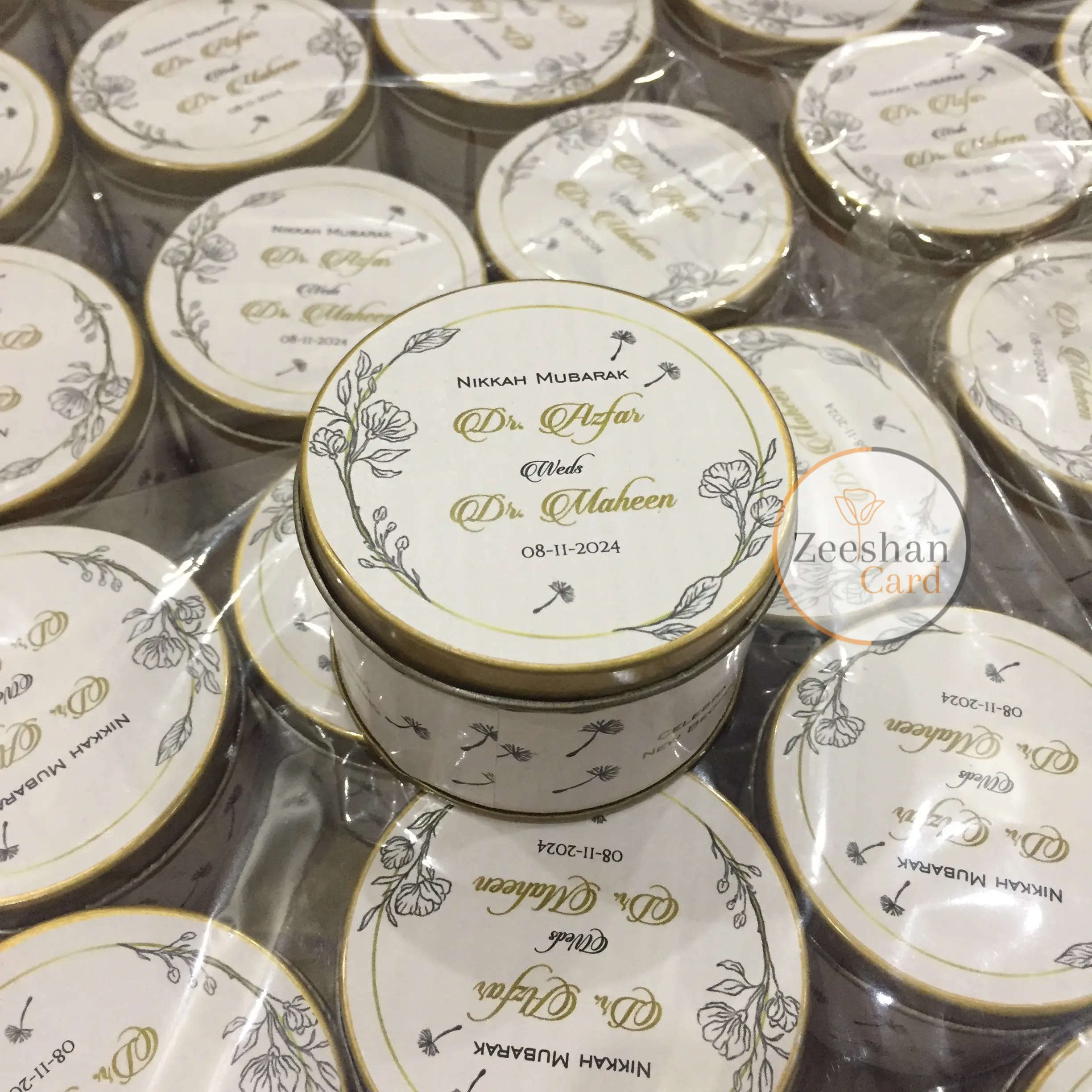 Black Flower Tin Box Black Flower Tin Box