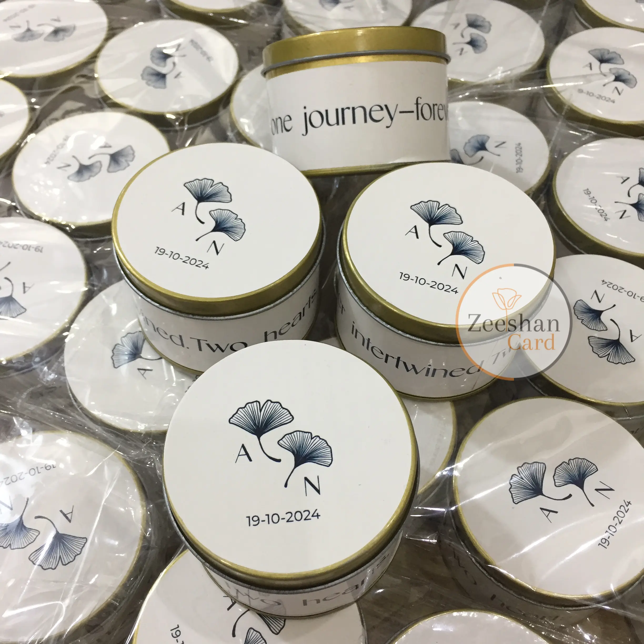 Tin Box With Blue Flower Tin Box With Blue Flower