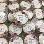 Maroon Flower Tin Box