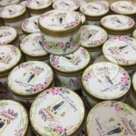 Couple Tin Box With Pink Flowers