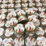 Red Flower Tin Box With Couple