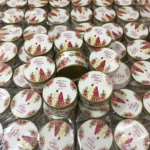 Red Flower Tin Box With Couple