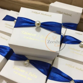 Moti Box With Blue Ribbon