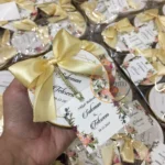 Special Floral Flower Tin Box With Tag And Bow