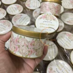 New Pink Flower Tin Box