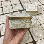 New Green Design Square Tin Box