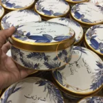 Half Kg Blue Flower Tin Box