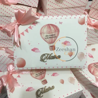 Half Kg Cardboard Box With Wooden Name And Bow