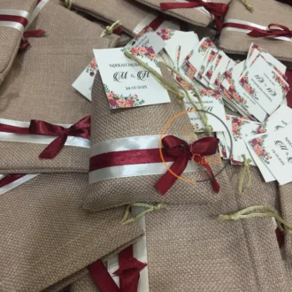 Jute With Ribbon And Tag