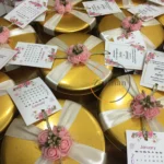 Half Kg Tin Box With Flower And Tag