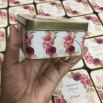 Maroon Flower Square Design