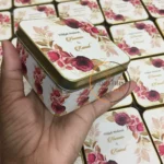 Maroon Flower Square Design