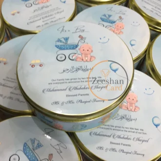 Baby Boy Announcement Half Kg Tin Box