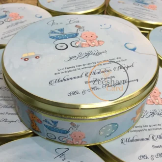 Baby Boy Announcement Half Kg Tin Box