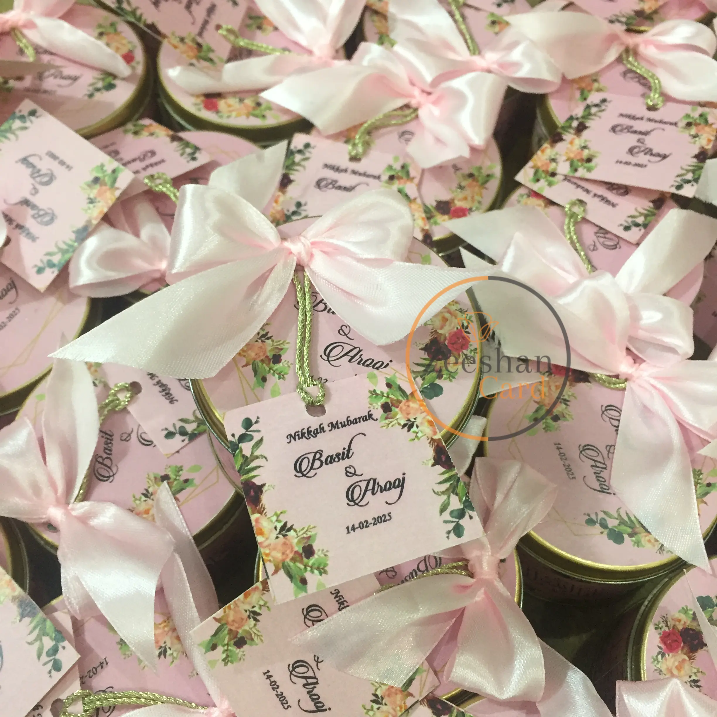 Pink Ribbon And Tag Tin Box Pink Ribbon And Tag Tin Box