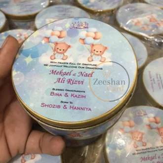 Baby Announcement Tin Box With New Design