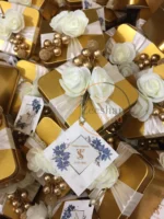 New Flower And Stamen Tin Box With Tag