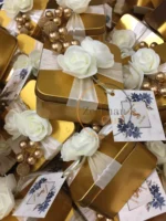 New Flower And Stamen Tin Box With Tag