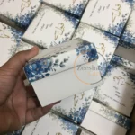 Blue Flowers Printed Cardboard Box