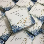 Blue Flowers Printed Cardboard Box