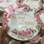 Pink Floral Tin Box With Bow