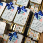 Baby Announcement Tin Box With Bow