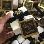 Black Flowers Box With Tag