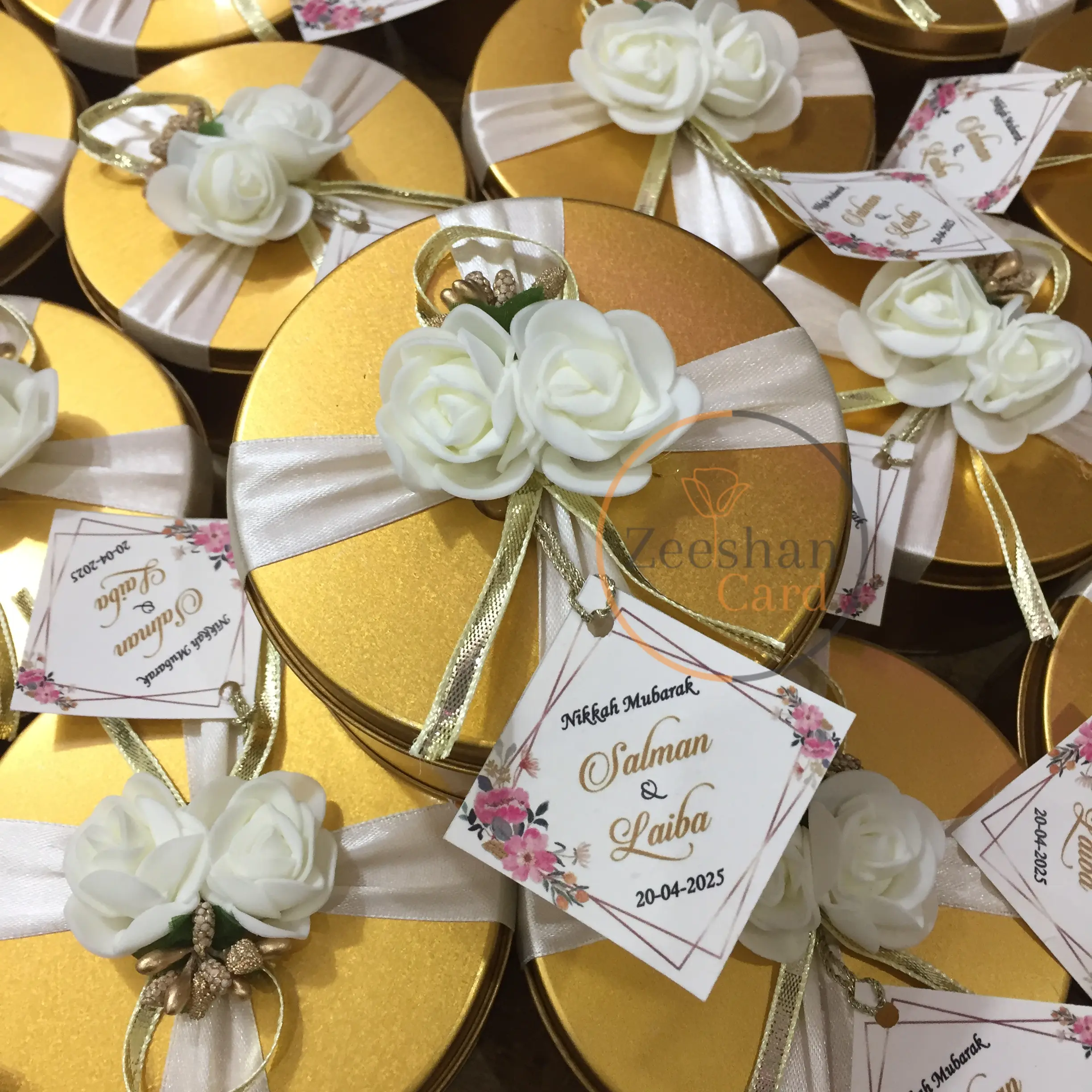 Flower Half Kg Tin Box With Tag Flower Half Kg Tin Box With Tag