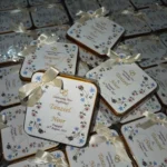 New Flowers Printed Tin Box With Bow