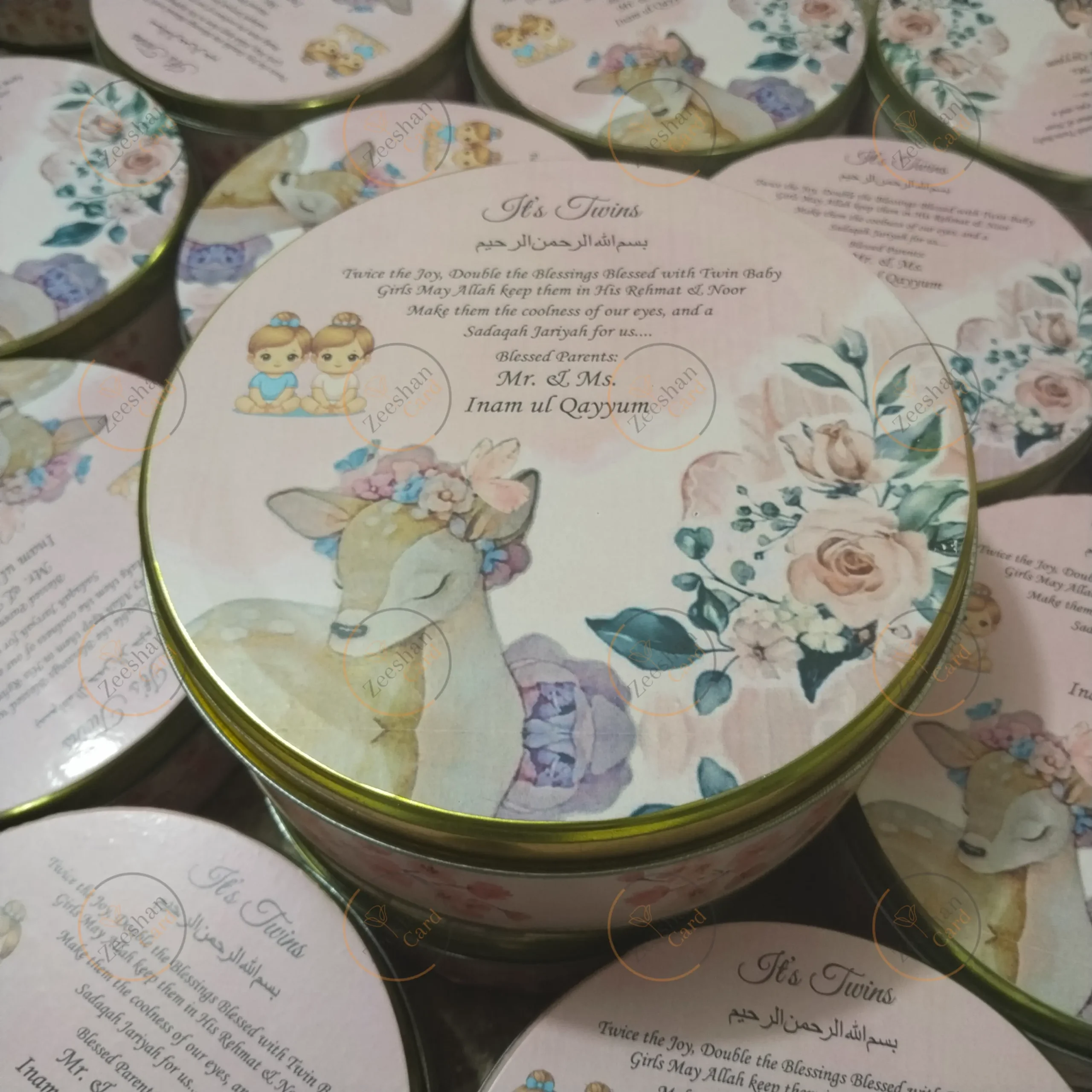 New Design Baby Girl Announcement Half Kg Tin Box New Design Baby Girl Announcement Half Kg Tin Box