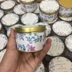 New Blue Flowers Print Tin Box