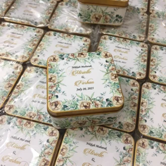 New Flowers Design Tin Box