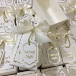 Foil Printing Cardboard Box With Bow And Tag