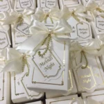 Foil Printing Cardboard Box With Bow And Tag